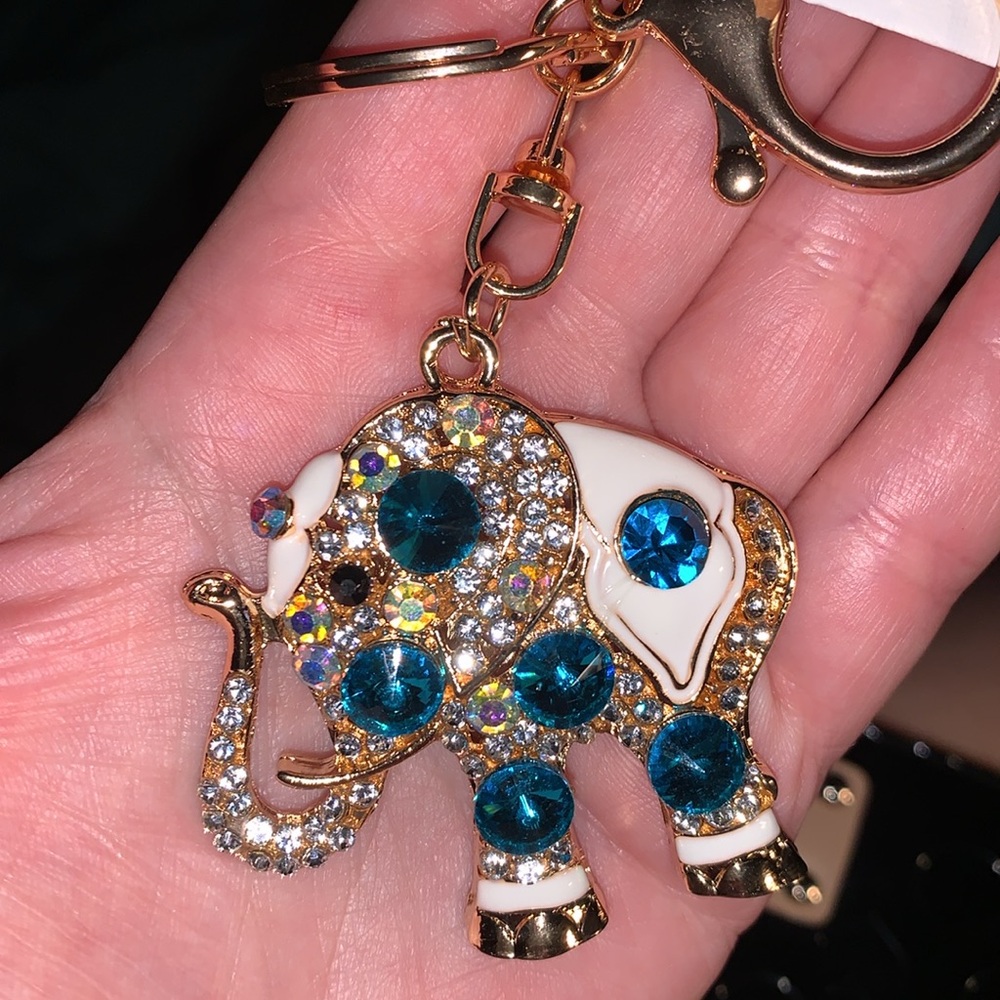 Lucky elephant bag/purse charm keychain NWT